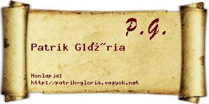 Patrik Glória névjegykártya
